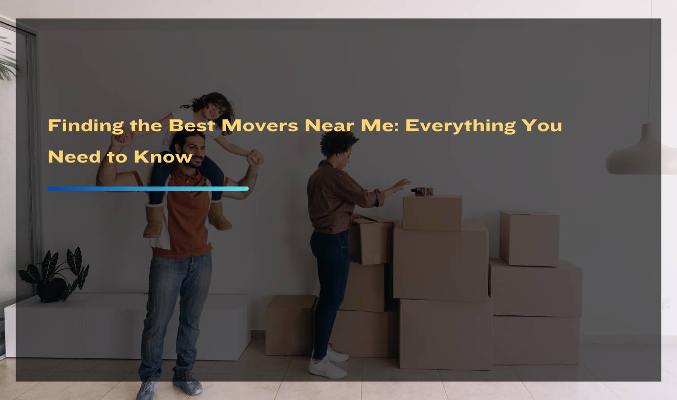 Movers Near Me: Professional movers handling boxes and furniture during a move.